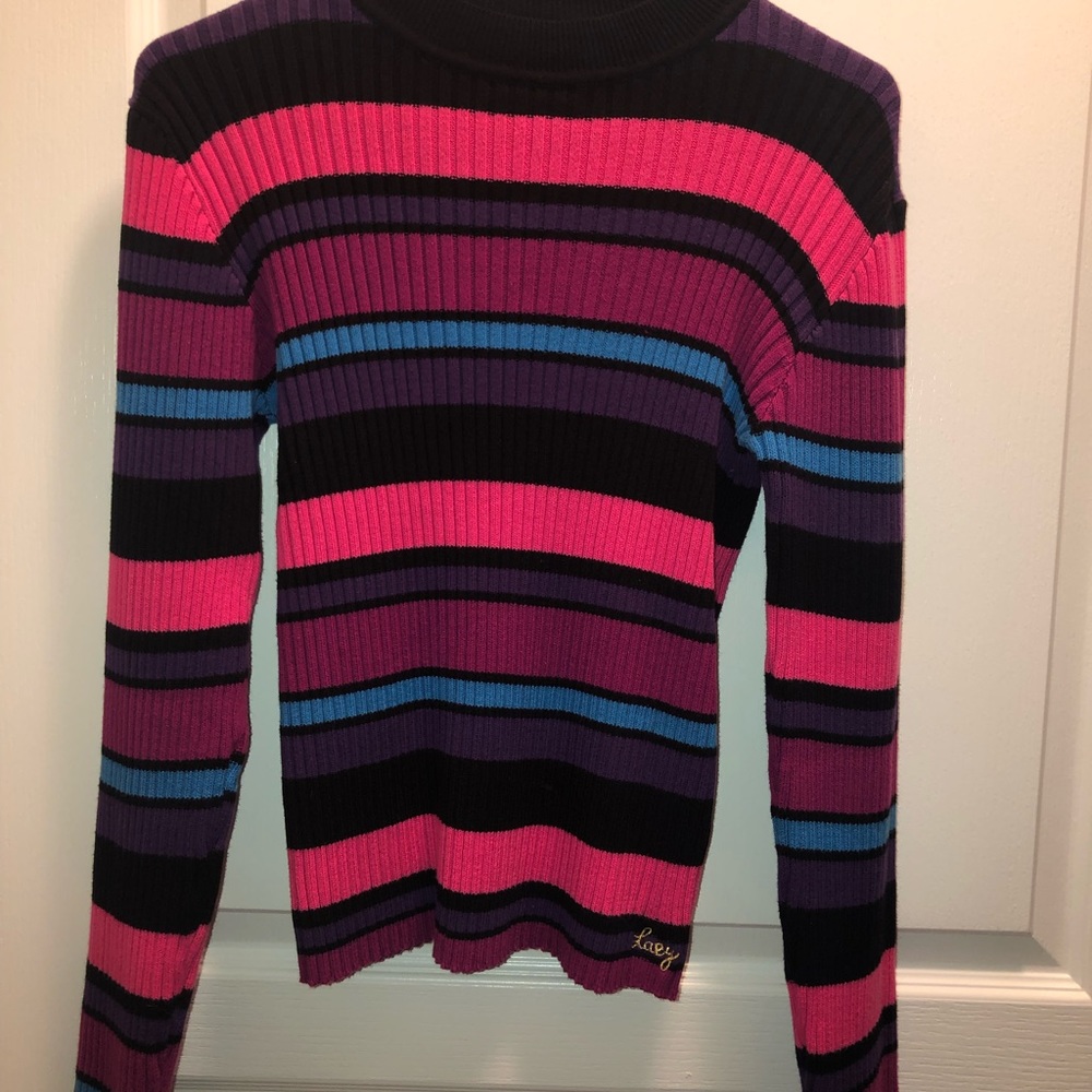 Jewel Toned Striped Lazy Oaf Sweater